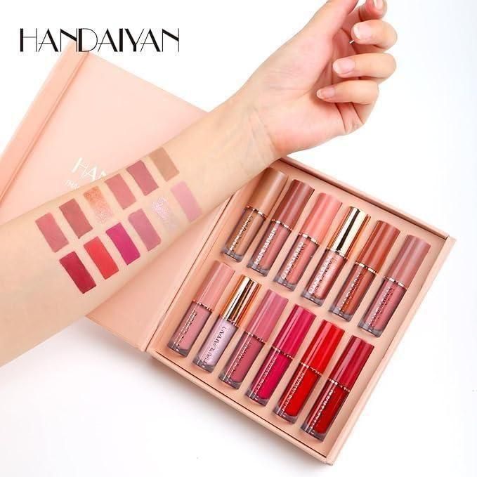 Velvet Matte Liquid Lipstick Set – 12 Pcs