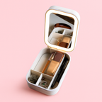 Compact Makeup Vanity with LED Mirror