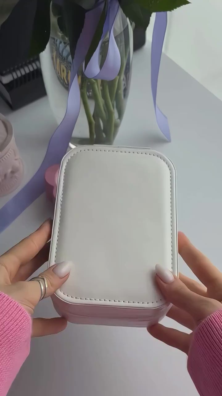 Compact Makeup Vanity with LED Mirror