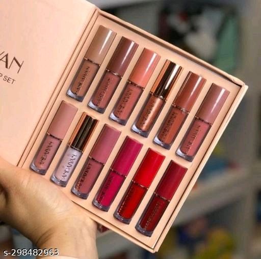 Velvet Matte Liquid Lipstick Set – 12 Pcs
